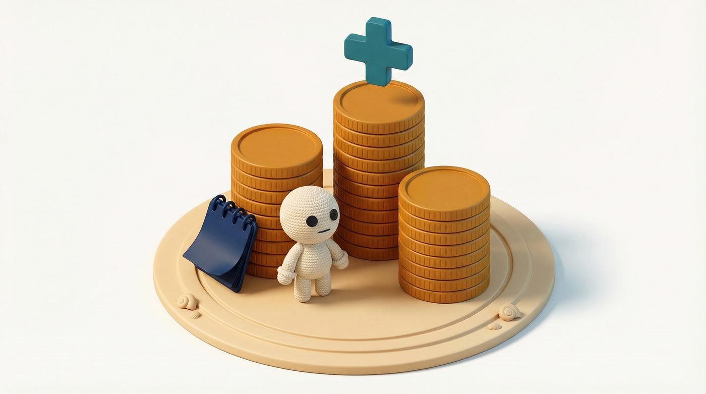 Visual representation of financial cost of medical bills without insurance